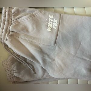 Women’s white fox joggers